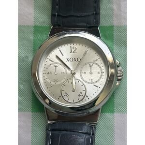 XOXO Silver Tone Grey Band Women’s Quartz Watch